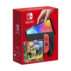 Nintendo Switch (OLED model) Neon Blue-Red + Гра Ring Fit Adventure