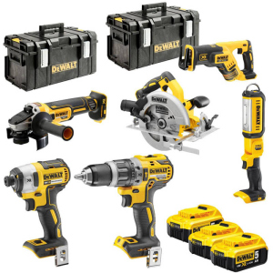 купить Набор из шести инструментов бесщеточных DeWalt 18 В XR Li-lon, 5 Ач, чемодан, 3 аккумулятора и зарядное устройство (DCK623P3)