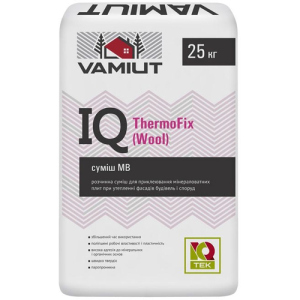 Для приклеювання МВ утеплювача Vamiut IQ ThermoFix WOOL білий 25кг в Ужгороді