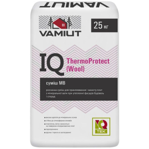 хорошая модель Для приклеивания и армирования МВ утеплителя Vamiut IQ ThermoProtect WOOL белый 25кг