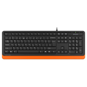 Клавіатура A4tech Fstyler FK10, Sleek MMedia Comfort, USB, Black+Orange