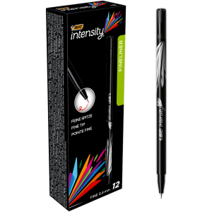 Вкладиші для ручок BIC Intensity Fine Black 12 шт (3086123449206) краща модель в Ужгороді