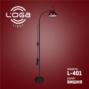 Светильник напольный LOGA 60 Вт Е-27 Вишня L-401 Торшер в Ужгороде