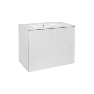 Комплект Qtap Tern 700х580х437 White тумба підвісна + раковина врізна QT1772TPL7013070CW краща модель в Ужгороді