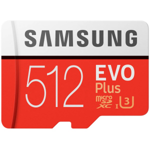 Samsung EVO Plus microSDXC 512GB UHS-I Class 10 + SD адаптер (MB-MC512HA/RU) в Ужгороде