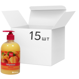 Упаковка мыла Bioton Cosmetics косметического антибактериального Абрикос 500 мл х 15 шт (4820026153001) лучшая модель в Ужгороде