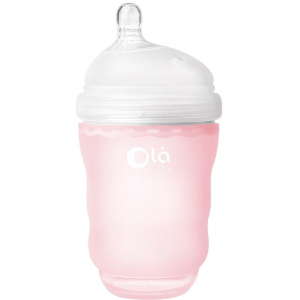 Дитяча силіконова антиколікова пляшечка Olababy GentleBottle Rose Рожевий 240 мл (80850) в Ужгороді