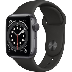 Смарт-часы Apple Watch Series 6 GPS 40mm Space Gray Aluminium Case with Black Sport Band (MG133UL/A) ТОП в Ужгороде