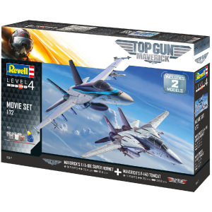 Збірна модель Revell Винищувачі F-14 та F/A-18E з фільму Top Gun. Масштаб 1:72 (RVL-05677) (4009803056777) краща модель в Ужгороді