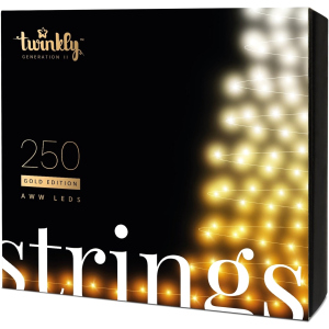 Світлодіодна Smart LED гірлянда Twinkly Strings AWW 250, BT+WiFi, Gen II, IP44, чорний кабель (TWS250GOP-BEU) в Ужгороді