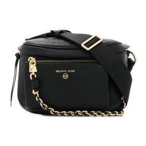 Жіноча шкіряна сумка Michael Kors Slater MD Sling Pack Msgr 30T0G04M6L 001 Black (800070124301) краща модель в Ужгороді