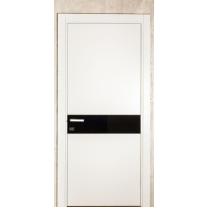 Межкомнатная дверь Gradius 700х2030 белая со вставкой в Ужгороде