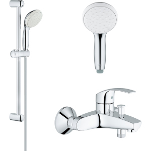 Змішувач для ванни GROHE Eurosmart 33300002 з душовим гарнітуром New Tempesta 27853001 в Ужгороді