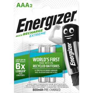 Акумулятор Energizer Extreme AAA 800 мАг 2 шт (7638900416862) ТОП в Ужгороді