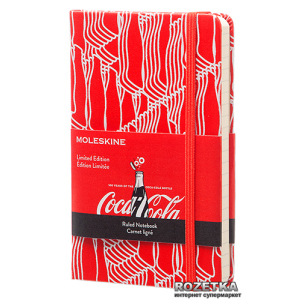 Записная книга Moleskine Coca-Cola 9 х 14 см 192 страницы в линейку Красная (8051272891249) ТОП в Ужгороде