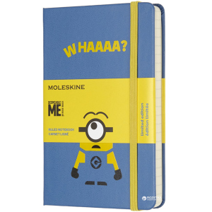 Записная книга Moleskine Minions 9 x 14 см 192 страницы в линейку Голубая (8055002855372) в Ужгороде