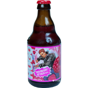 Упаковка слабоалкогольного напою HUGO Beermix Малина 6% 0.33 л х 12 пляшок (4820120800931) ТОП в Ужгороді