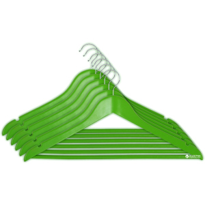 Набор вешалок для одежды Мій Дім EveryDay 44.5х23х1.2 см 6 шт Зеленая (RE05163G/6) ТОП в Ужгороде
