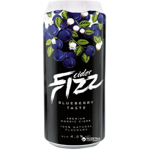 Упаковка сидра Fizz Blueberry 4% 0.5 л x 24 банки (4740098079309) лучшая модель в Ужгороде