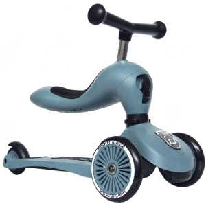 Самокат Scoot and Ride Highwaykick-1 серо-синий (SR-160629-STEEL) (4897033962711) лучшая модель в Ужгороде