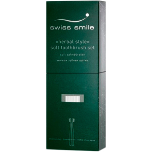 Зубные щетки супер-мягкие Swiss Smile Herbal Bliss Травяное наслаждение черного и зеленого цвета 2 шт (900-905) (7640131979078/7640131976046) в Ужгороде