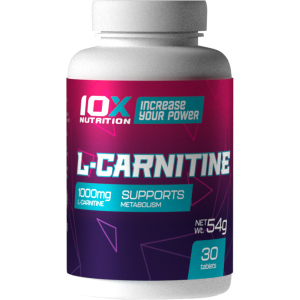 Жироспалювач 10X Nutrition L-Carnitine 30 таблеток (525272730764) в Ужгороді
