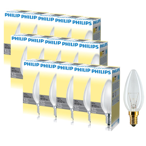 Лампа накаливания Philips 40W E14 230V B35 FR 1CT/10X10F (926000006933R) 15 шт лучшая модель в Ужгороде