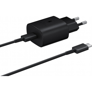 Зарядний пристрій Samsung 25W PD Wall Charger Type-C Cable Black (EP-TA800XBEGRU) ТОП в Ужгороді